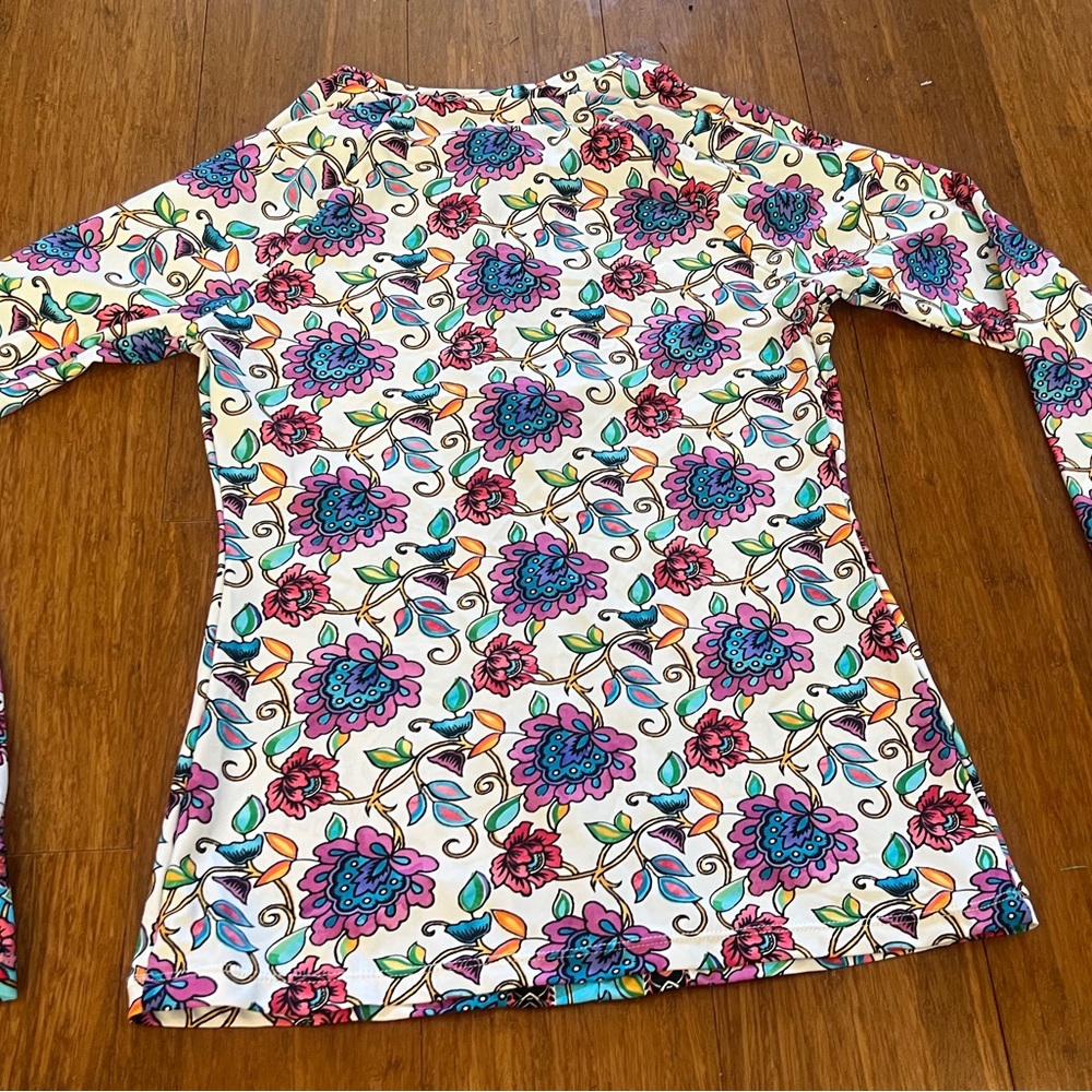 Nanette Lepore Rosarito Floral Rashguard Swim Top Sz S - Picture 9 of 10